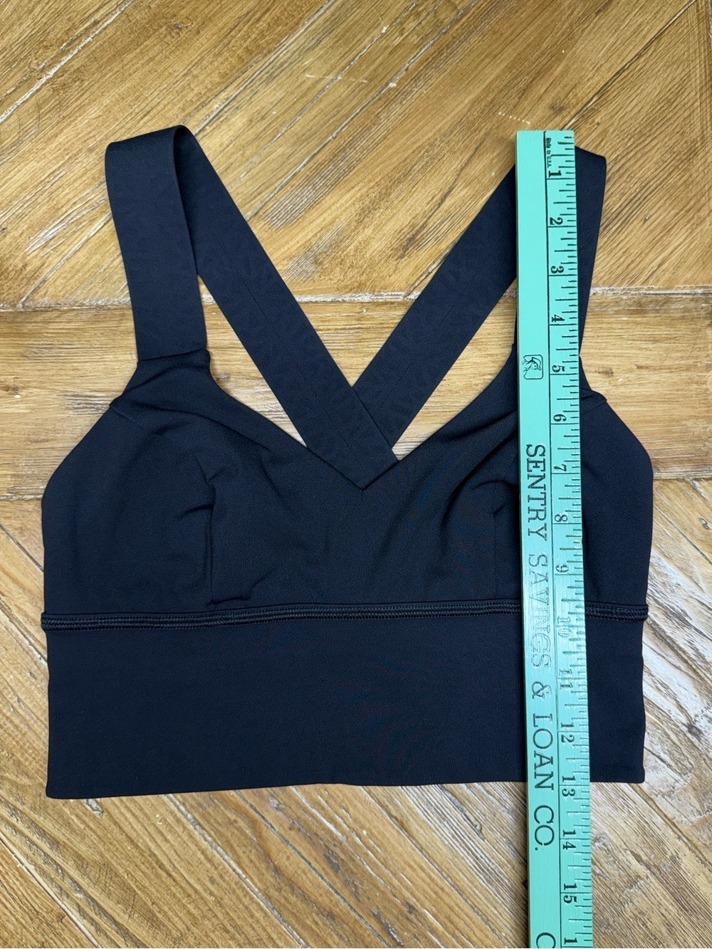 Lululemon Hold Your Form Bra Black High Support Longline Cross Back Size 4 - Picture 6 of 9